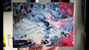 Fluid Painting On Glass 3 Paintings Using Blow Dryer Golden Acrylics Glass Painting Fluid Painting Fluid Acrylic Painting