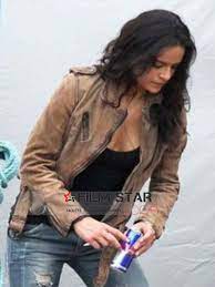 Furious 7 Letty Ortiz Michelle Rodriguez Jacket Film Star Look Celebrities Leather Jacket Leather Jacket Distressed Leather Jacket