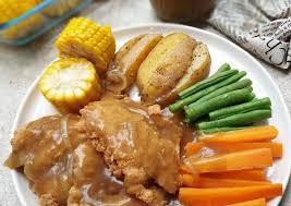 ‎buat saos dengan mencampur telur asin dan sedikit air di blender. Resep Steak Ayam Crispy Saos Lada Hitam Kekinian