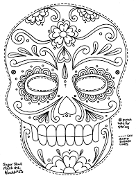 Red is used to represent our blood Sugar Skulls Coloring Pages Printable Pages Skull Coloring Pages Day Of The Dead Mask Day Of The Dead Skull