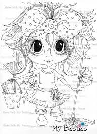 Sherri Baldy My Bestie Daisy Do All Cleaning Day Go Away Digi Stamp Img035 Digi Stamp Animal Coloring Pages Free Coloring Pages