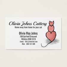 Stylised Heart Cat Business Card Zazzle Com Business Cards Hobby Kits Cards
