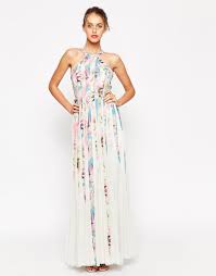 Check spelling or type a new query. Asos Mesh Fit And Flare Maxi Dress In Floral Print Shopperboard