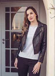 Esthwaite Classic Leather Biker Jacket In Black Lakeland Leather 99 Leather Biker Jacket Biker Jacket Classic Leather