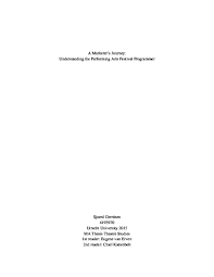 A thesis, eng/lin 599 (a minimum of six hours), is required, culminating in an oral examination on the completed work. Pdf Ma Thesis A Marketer S Journey Understanding The Performing Arts Festival Programmer Sjoerd Gerritsen Academia Edu