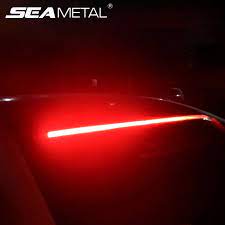 Led Lights Strip Car High Brake Driving Lights Led Signal Warning Lamp Auto Flexible Mount Safety Lamp 90cm Car Rear Stop Strip Lighting Stop Light Led Lights