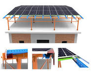 Waterproof roof solar mounting install on flat rooftop