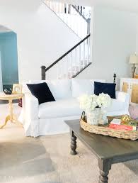 Slipcovered sofas are not only gorgeous, but they're very practical for pet owners, homes with small children or those of us who love drinking coffee and eating while relaxing on the sofa. Our Pottery Barn York Sofa Couch Review 11 Magnolia Lane