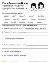great grammar plural possessive nouns worksheet education com