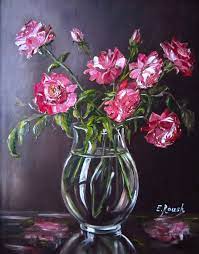 Maybe you would like to learn more about one of these? Roses In A Glass Vase Painting By Elena Roush Saatchi Art