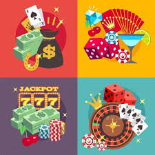 Casino Gambling Vector Concept Set With Win Money Win Money Gambling Gambling Gift