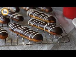 Chocolate Eclairs Recipe By Food Fusion Youtube Chocolate Eclair Recipe Eclair Recipe Custard Filling