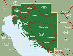 Horvatorszag domborzat / balkán térképe. Horvatorszag Szlovenia Bosznia Hercegovina F B Map Hu