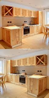 150 Amazing Wooden Pallet Furniture For New Year Armoires De Cuisine Rustiques Meubles Faits Maison Meuble Cuisine