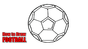 How To Draw Football Step By Step Very Easy Online Art Tutorials Line Art Drawings Youtube Art Tutorials
