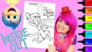 Greet students, and display a paper sack with a hidden item in it… hello! Coloring Joy Inside Out Coloring Book Page Colored Markers Prismacolor Kimmi The Clown Youtube