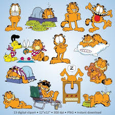 Buy 2 Get 1 Free Digital Clipart Garfield Cute Pets Cartoon Characters Red Cat Fantastic Party Friends Funny Pictures For Scrapbook Digital Clip Art Garfield And Odie Garfield Cartoon