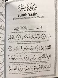 Some scholars maintain that verse 12 is from the medinan period. Kecil Surah Yasin Terjemahan Tahlil Doa 9cm X 13cm Shopee Malaysia