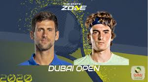 Novak djokovic of serbia plays a forehand in his match against stefanos tsitsipas during the. 2020 Dubai Open Final Novak Djokovic Vs Stefanos Tsitsipas Preview Prediction The Stats Zone