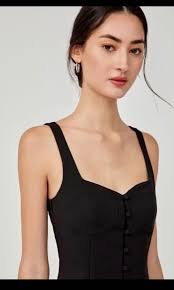 Love Bonito Amber Button down Dress Black XS, Women's Fashion, Tops,  Sleeveless