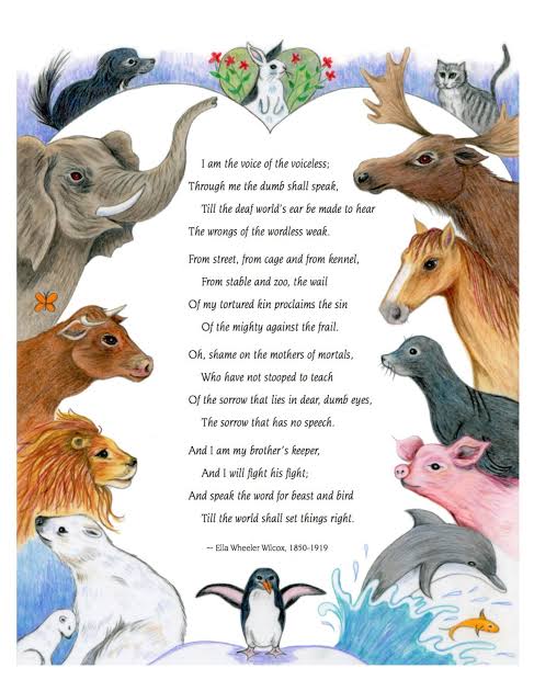 Buy Ella Wheeler Wilcox Poem Illustrated With Animals, 8" X 10" Print Online in India - Etsy