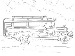 Philippine Jeepney Coloring Page Jeepney Coloring Pages Free Printable Coloring Pages