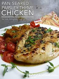 Pan Seared Chicken With Parsley And Thyme Keto Allergy Kiss Day 2 Recipe Thyme Recipes Pan Seared Chicken Pan Seared