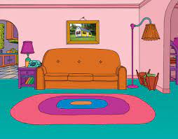 Greatartinuglyrooms The Simpsons Cartoon Living Room Clipart