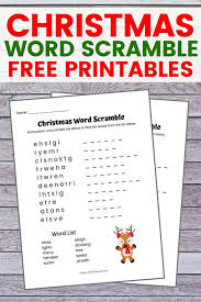 The word family workbook is a great resource to use at home or at your kindergarten! Christmas Word Scramble Free Printable With Answer Key