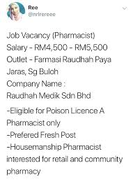 Maybe you would like to learn more about one of these? Job Malaysia Kerja Kosong Pharmacist Facebook