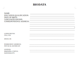 Biodata forms give a summary of your personal details, educational details, and work experience details in a simple form. New Sample Biodata Format In Word Learning Container