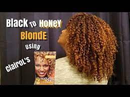 Clairol Blacktoblonde Box Dye For Natural Hair No Bleach Black To Honey Blonde Curls Youtube Natural Hair Styles Dyed Natural Hair Box Hair Dye