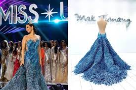 Miss earth myanmar 2019 evening gown r seemed to catriona grays lava gown during the competition. Reflection Designer Explains Concept Behind Catriona Gray S Miss Universe Final Walk Gown Philstar Com