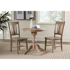Fortunately, most dining table sets are designed with proper clearance. 30 Round Top Dining Table With 2 San Remo Chairs 3 Piece Set Overstock 22815440