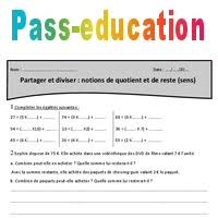 Quotient Et Reste Partager Et Diviser Sens De La Division Cm1 Exercices A Imprimer Pass Education Lors des passages des ceintures de résolution de problèmes , les élèves doivent scrupuleusement respecter la présentation que je leur fournis en début d'année. la division cm1 exercices