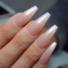 Pearl Ombre Long Coffin Nails So Pretty Love Love Love Nail Nailart Spring Ombrenails Ombre Acrylnagel Nagel Hochzeit Ombre Nagel