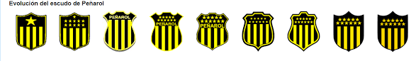 .cuando me envuelve el mirasol de tu bandera y esta pasión, que cada día crece y crece como vos siempre florece año a año en primavera. C A Penarol Escudos Del Club Evolucion