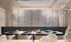 中式风格 水墨画 背景墙硬包 意境 抽象 定制面料 in 2020 home decor decor furniture