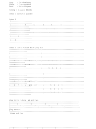 They have since produced three demos, two compilations and six studio albums. Butterfingers Chemistry Guitar Tab