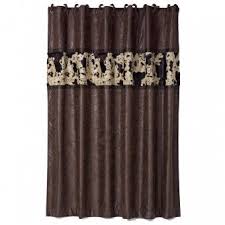 Caldwell Faux Tooled Leather Cowhide Shower Curtain Cowhide Decor Western Bathroom Decor Brown Shower Curtain