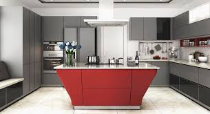 Image Result For Small Modern Kitchen Design Ideas No Window Sink Red Kitchen Cabinets Modern Kitchen High Gloss Kitchen Cabinets