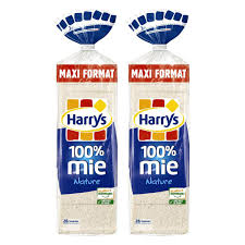 Harrys 100 Pain De Mie Nature Sans Croute Petites Tranches 2x650g