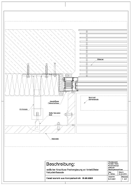 B 01 0021 Anschluss Festverglasung An Hinterlufteter Nautursteinfassade Detailzeichnungen Fassadenschnitt Fenster Detail