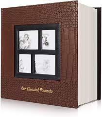 Tips for removing photos from old sticky albums. Amazon Com N M Photo Albums With Sticky Pages Self Adhesive Magnetic Family Album 13x14 Inches Picture Albums With Magnetic Pages For Scrapbook 30pages Brown1 Home Kitchen