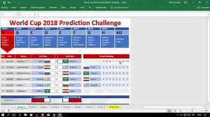 2018 Fifa World Cup Russia Free Prediction Templates For Excel