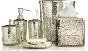 Blue crackle glass bathroom accessories. 20 Charming Complete Bathroom Set Home Design Lover