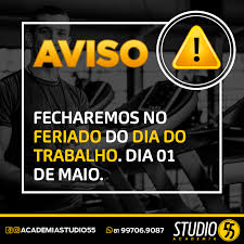 1 de maio de 2021 archive. Studio 55 Academia Aviso De Feriado Fecharemos Dia 01 De Maio Dia Do Trabalho Parabens A Todos Trabalhadores Facebook