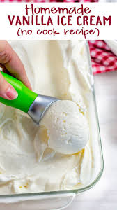 Cook over low heat until mixture is just thick enough to coat a metal spoon and a thermometer reads at least 160°, stirring constantly. Homemade Vanilla Ice Cream Recipe No Cook Recipe