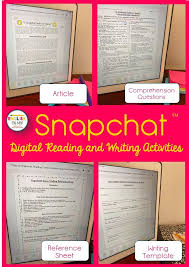 Digital Snapchat Article Reading Comprehension Writing Distance Learning English Oh My Middle School Reading Activities Reading Comprehension Middle School Reading