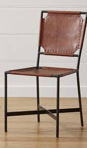 Laredo Brown Leather Dining Chair Reviews Crate And Barrel In 2021 Dining Chairs Leather Dining Chairs Industrial Dining Chairs